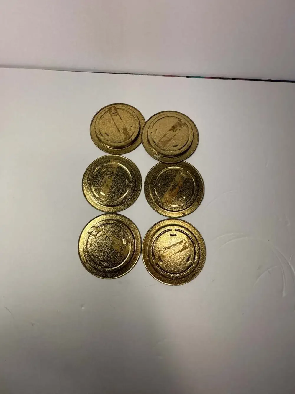 Vintage Mid Century Modern Metal Serving Tray and 6 Coasters Set